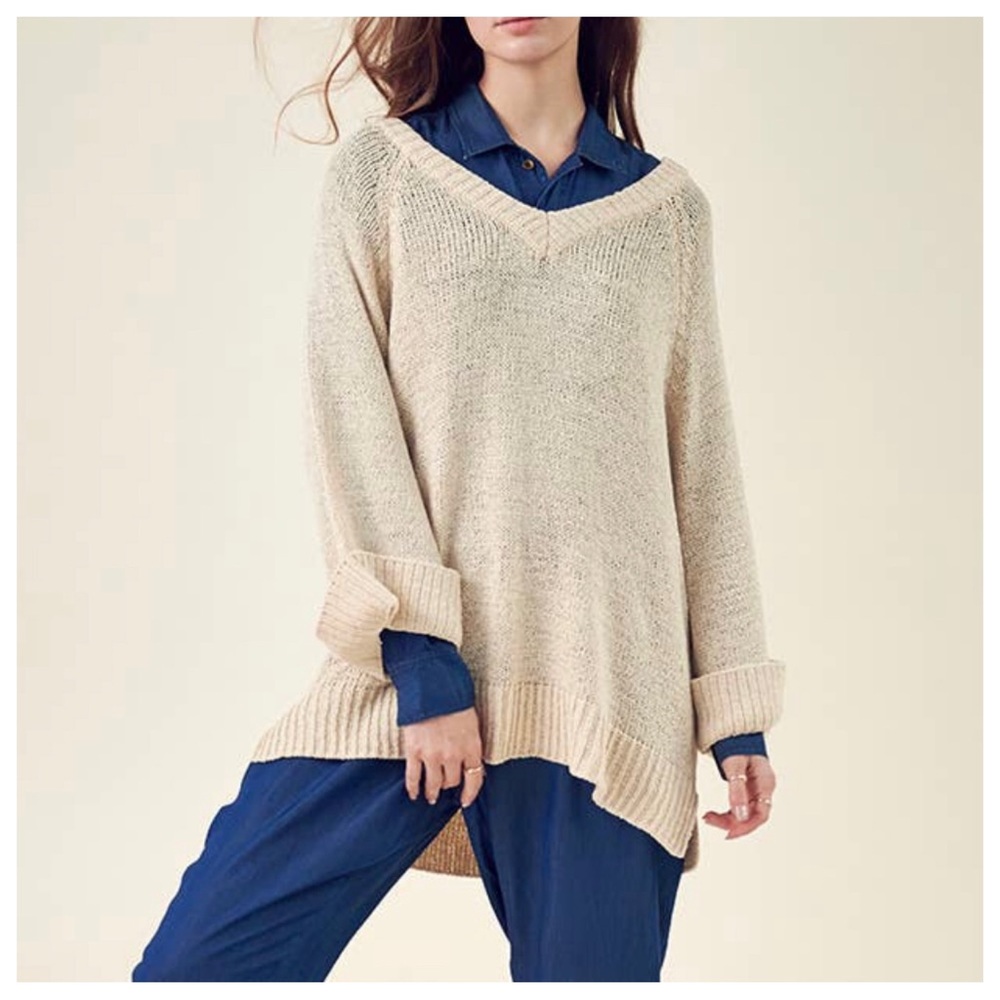 Boho Knit Soft Oversized Spring Black sweater top
Low gauge sweater